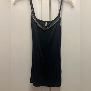Beaded Neckline Spaghetti Tank